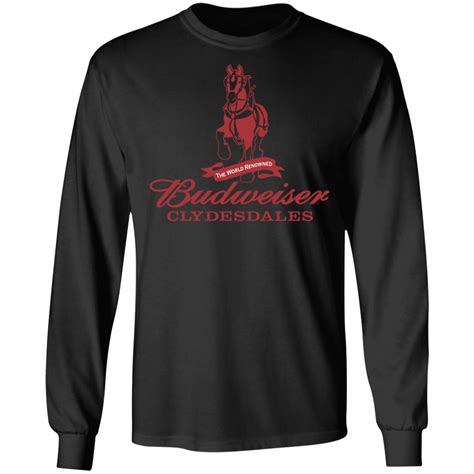 budweiser sweatshirts with clydesdale horses.